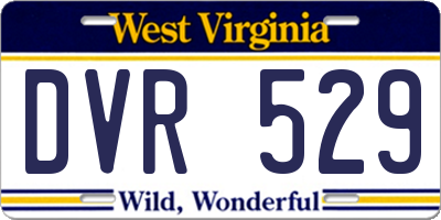 WV license plate DVR529