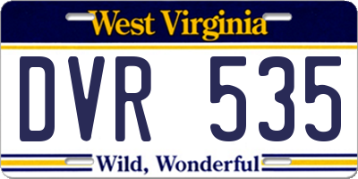 WV license plate DVR535