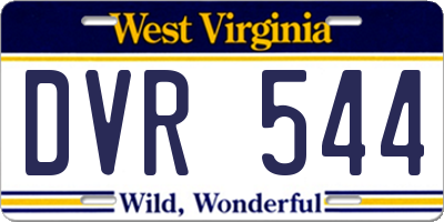 WV license plate DVR544