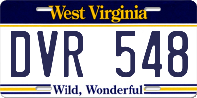 WV license plate DVR548