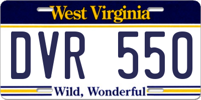 WV license plate DVR550