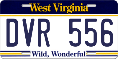 WV license plate DVR556