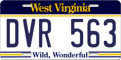WV license plate DVR563