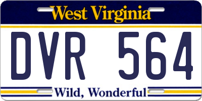 WV license plate DVR564