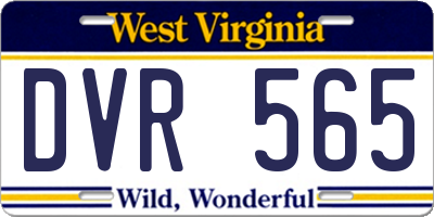 WV license plate DVR565