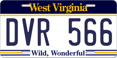 WV license plate DVR566