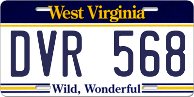 WV license plate DVR568
