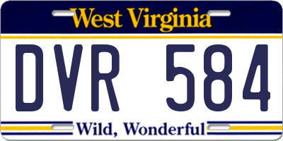 WV license plate DVR584