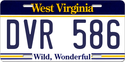 WV license plate DVR586