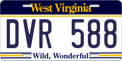 WV license plate DVR588