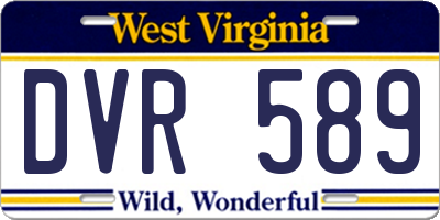 WV license plate DVR589