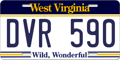 WV license plate DVR590