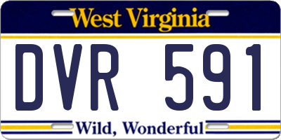 WV license plate DVR591