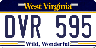 WV license plate DVR595