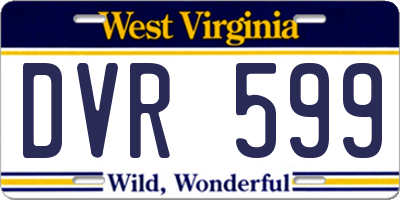 WV license plate DVR599
