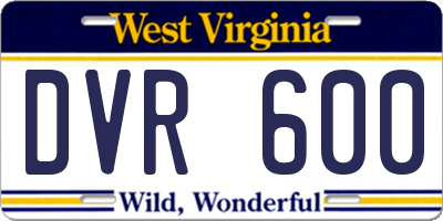 WV license plate DVR600