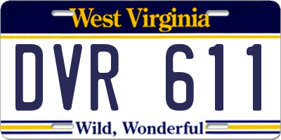 WV license plate DVR611