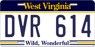WV license plate DVR614
