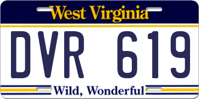WV license plate DVR619