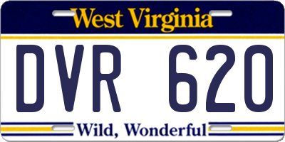 WV license plate DVR620