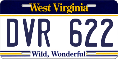 WV license plate DVR622