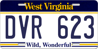 WV license plate DVR623