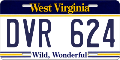 WV license plate DVR624