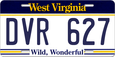 WV license plate DVR627