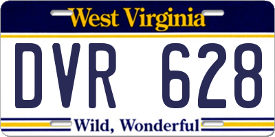WV license plate DVR628