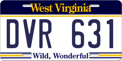 WV license plate DVR631