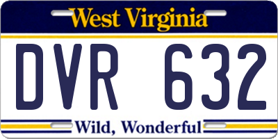 WV license plate DVR632