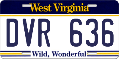 WV license plate DVR636
