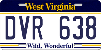WV license plate DVR638