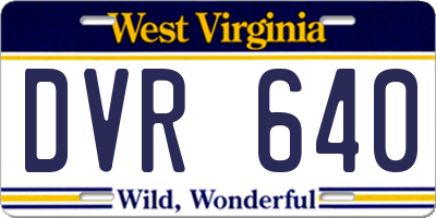 WV license plate DVR640