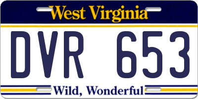 WV license plate DVR653