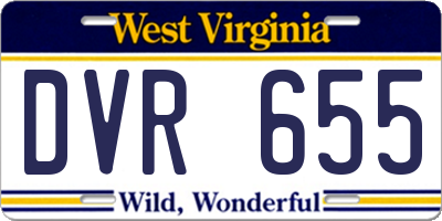 WV license plate DVR655