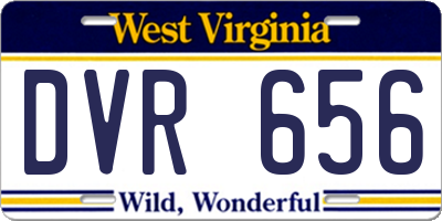 WV license plate DVR656