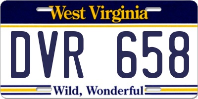 WV license plate DVR658