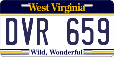 WV license plate DVR659