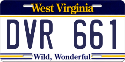 WV license plate DVR661