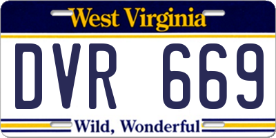 WV license plate DVR669