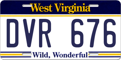 WV license plate DVR676