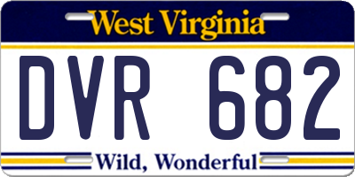 WV license plate DVR682