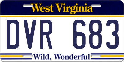 WV license plate DVR683