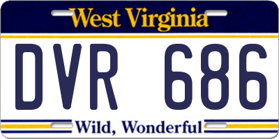 WV license plate DVR686