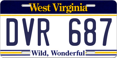 WV license plate DVR687