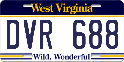 WV license plate DVR688