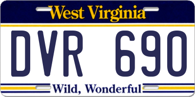 WV license plate DVR690