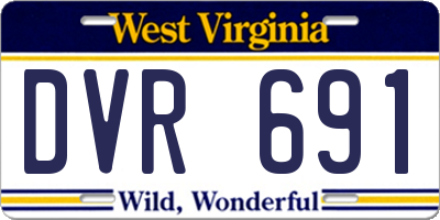 WV license plate DVR691