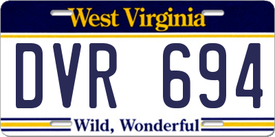 WV license plate DVR694
